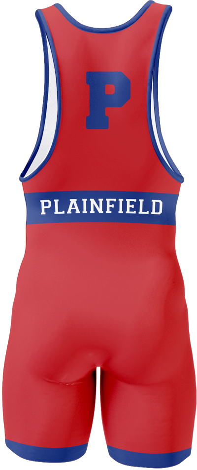 Plainfield Wrestling Full Custom Singlet - RED - Y&S Designs, LLC