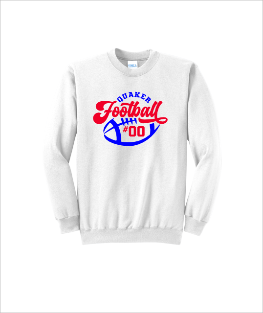 QUAKER FOOTBALL WHITE CREW NECK - YSD