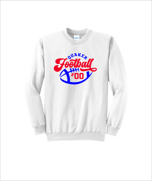 QUAKER FOOTBALL WHITE CREW NECK - YSD