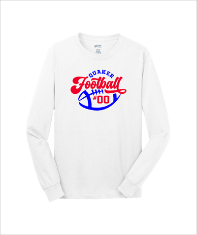 QUAKER FOOTBALL WHITE LONGSLEEVE - YSD