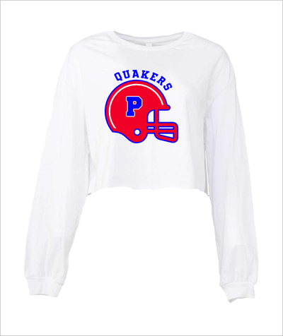 QUAKER HELMET WHITE LONGSLEEVE CROP - YSD