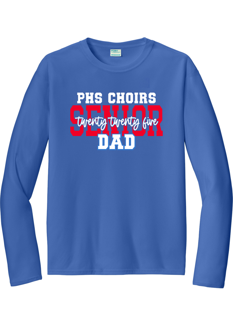 Plainfield Choirs Senior DAD,MOM 2025 Cursive Longsleeve Tee