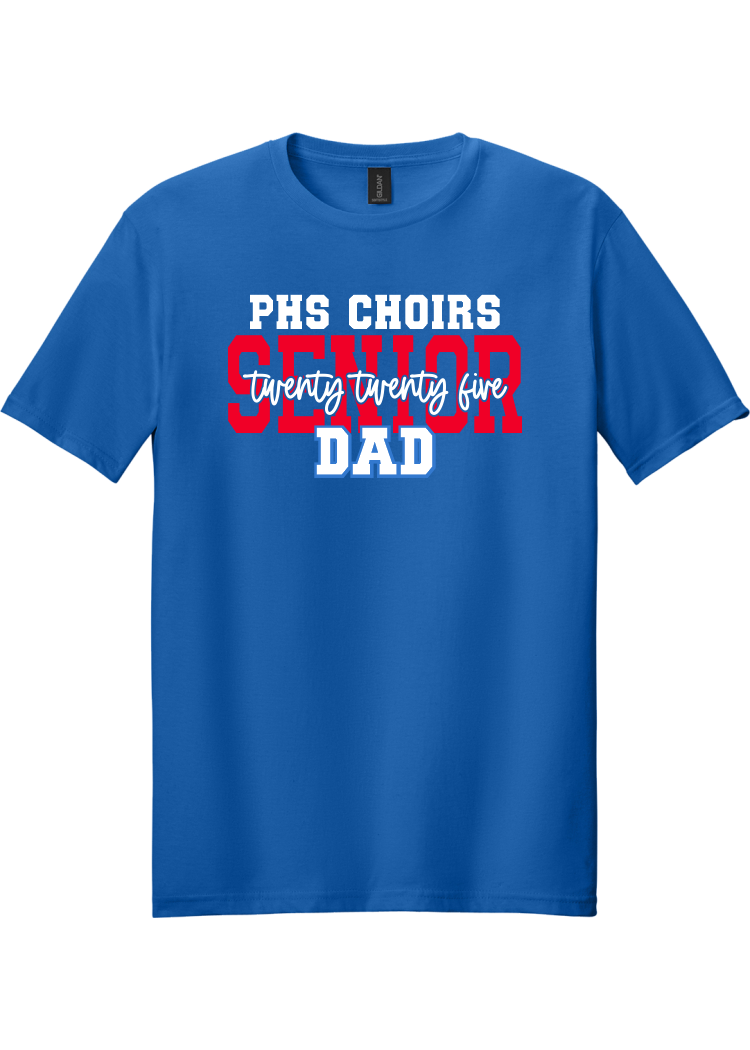 Plainfield Choirs Senior DAD,MOM 2025 Cursive T-shirt