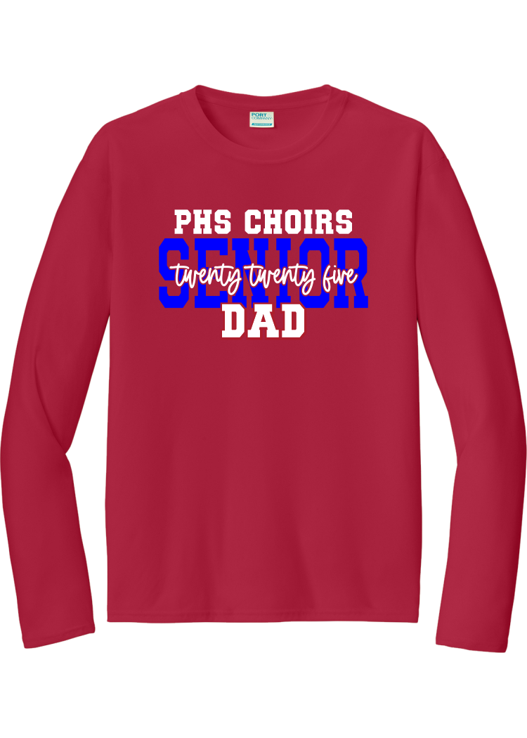 Plainfield Choirs Senior DAD,MOM 2025 Cursive Longsleeve Tee