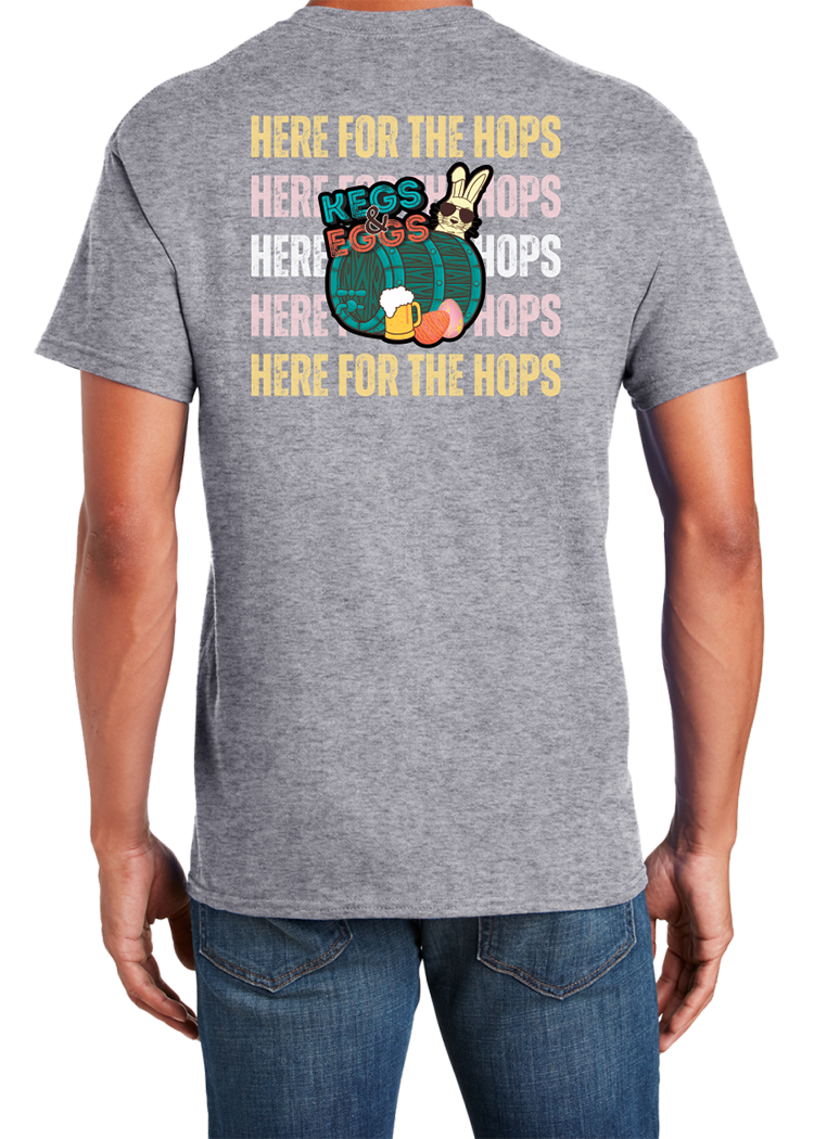 Kegs & Eggs T-Shirt Here for the Hops 2023 Circle full color - YSD