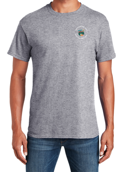 Kegs & Eggs T-Shirt Here for the Hops Circle Gray Tone - YSD