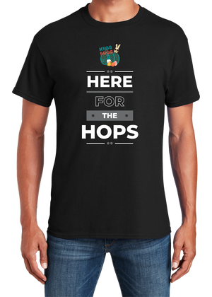 Kegs & Eggs T-Shirt Here for the Hops - YSD