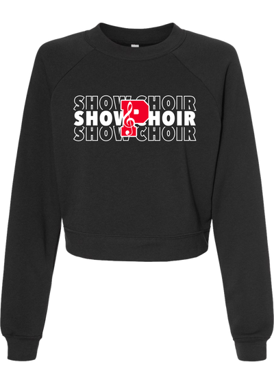 Plainfield Show Choir repeated Crop Pullover - YSD