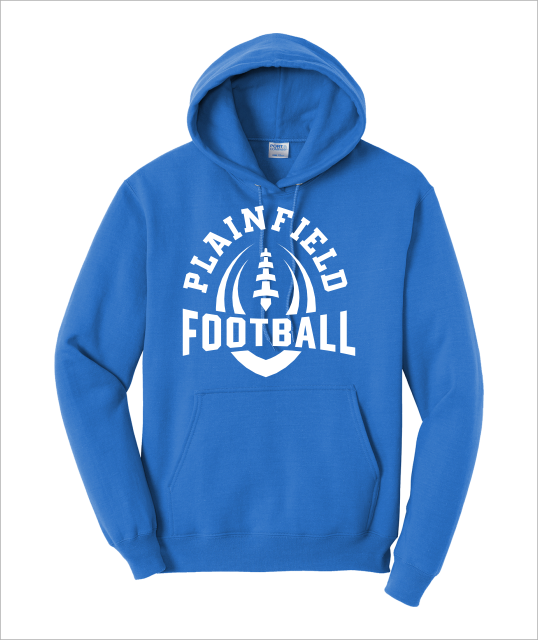 WHITE PLAINFIELD FOOTBALL HOODIE - YSD