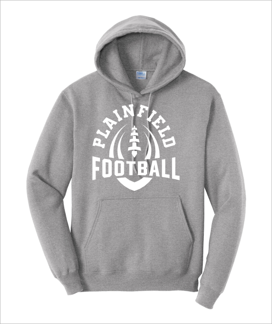 WHITE PLAINFIELD FOOTBALL HOODIE - YSD