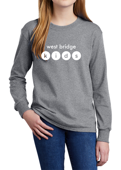 West Bridge Church Youth Long Sleeve Core Cotton Tee White - YSD