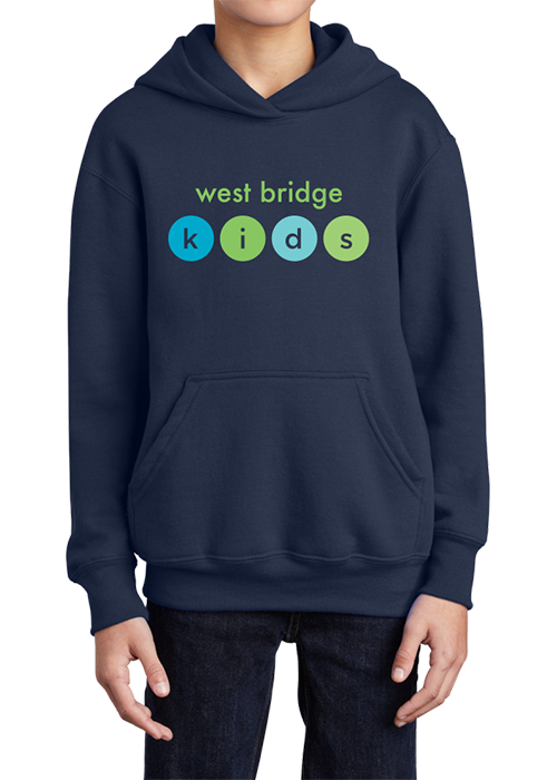 West Bridge Church Youth Core Fleece Pullover Hooded Sweatshirt Color - YSD