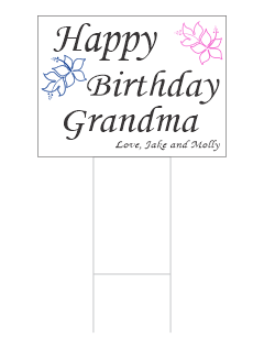 Happy Birthday Yard Cad | Yard Sign - Y&S Designs, LLC