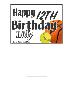 Happy Birthday Yard Cad | Yard Sign - Y&S Designs, LLC