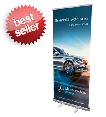 Retractable Roll Up Banner Stand 33" Stand - Y&S Designs, LLC