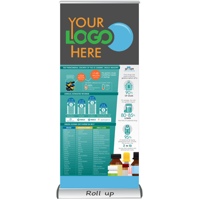 Retractable Roll Up Banner Stand 33" Stand - Y&S Designs, LLC