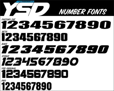 BASIC SERIES NUMBER PLATES - Y&S Designs, LLC