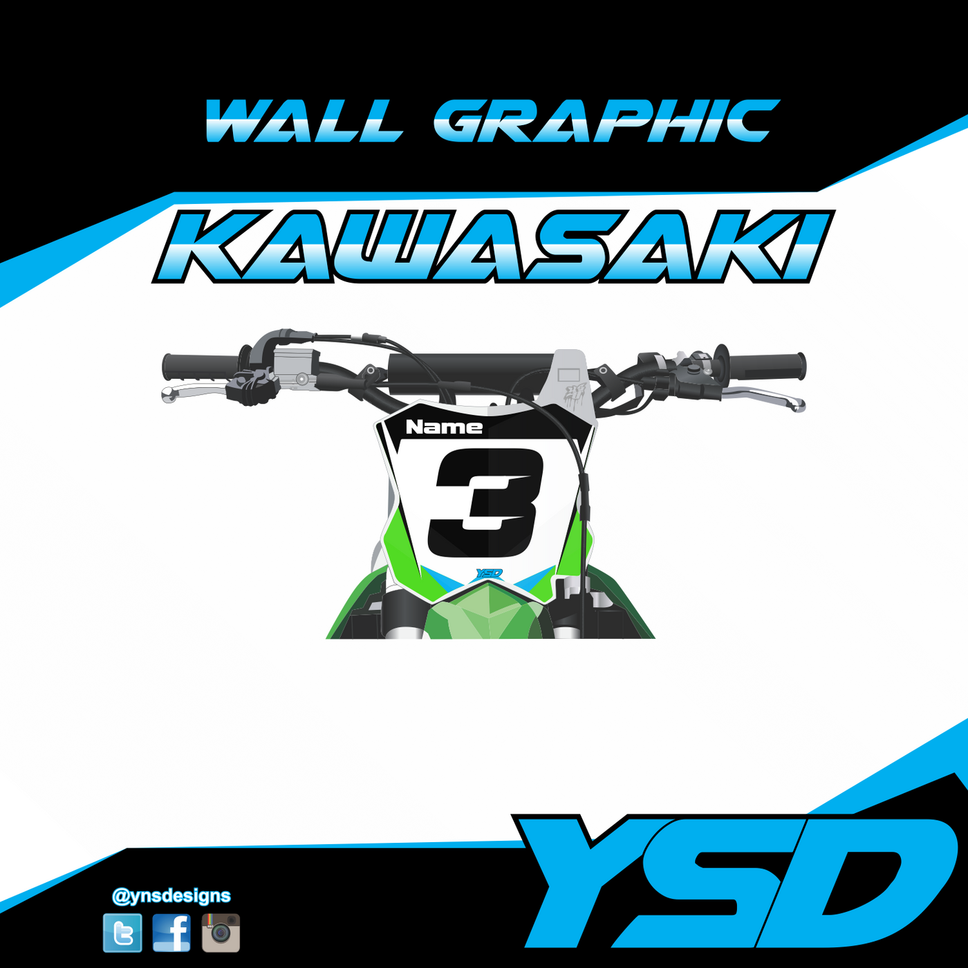 KAWASAKI Wall Graphic - Y&S Designs, LLC